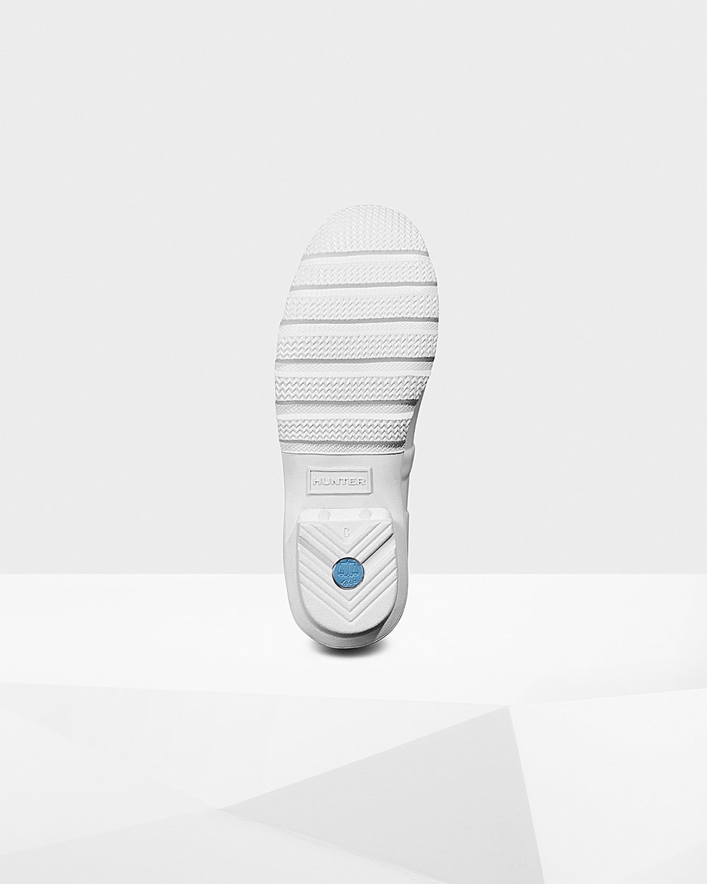 Krótkie Gumowce Damskie - Hunter Original Gloss - Białe - ZXLT-70846